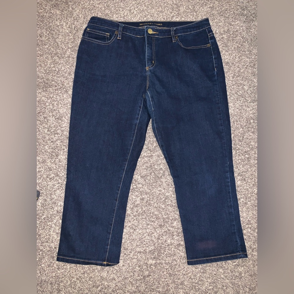 Michael Kors Dark Wash Cropped Jeans
